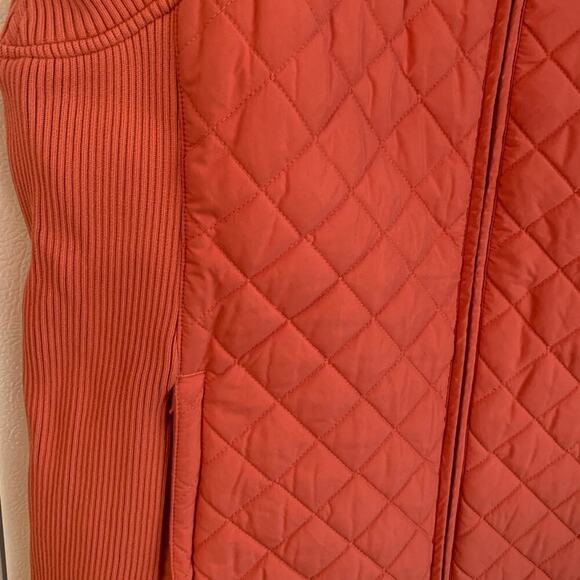 PENDLETON Women's Quilted Ribbed Salmon Full Zip Outer Vest / Size: Large - Picture 4 of 7